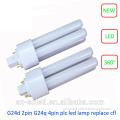 unique 2pin 4pin 12W G24 bulb g24 led 4pin cfl replacement 26W cfl with U shape
